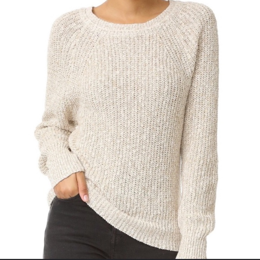 Free People Cream Knit Sweater
